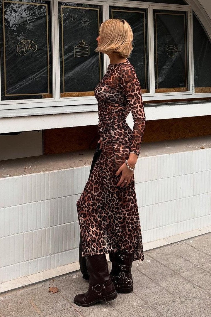 Afrika Leopard Print Dress – Bold & Timeless Statement