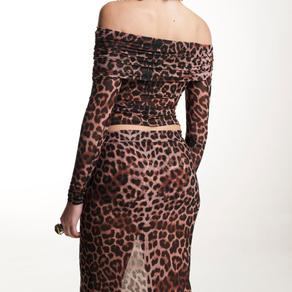 Afrika Leopard Print Maxi Skirt – Fierce & Flattering